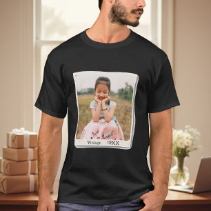 Geburtstags-T-Shirt mit individuellem Vintage-Foto T-Shirt