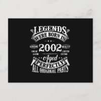 Geburtstags-T-Shirt Vintage-Legenden, geboren 2002