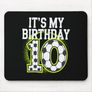 Geburtstags-T-Shirts für Jungen 10 Fußball Es ist  Mousepad