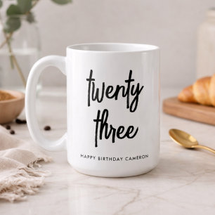 Geburtstags-Tasse 425ml Personalisiertes Alter M Kaffeetasse