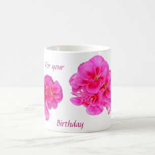 GEBURTSTAGS-TASSE, MIT BLUMEN TASSE