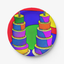 Geburtstags-Teller mit Cake-Design