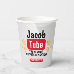 Geburtstags-Tube-Papierbecher Pappbecher
