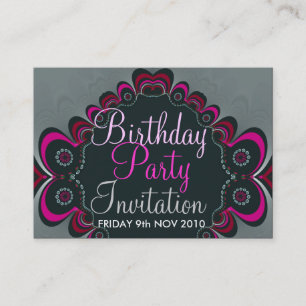 Geburtstags- und Anlass-Party-Einladungskarte Visitenkarte