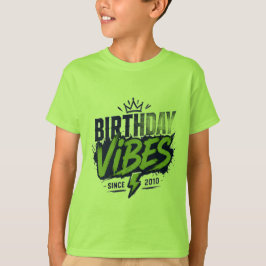 Geburtstags-Vibes-Grafik-T-Shirt für Teenager-Jung T-Shirt
