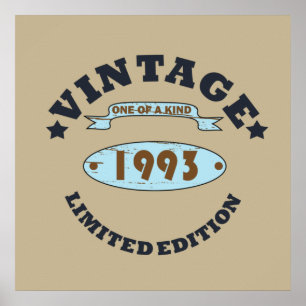 Geburtstags Vintage 1993 Poster