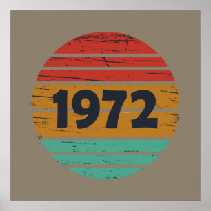 Geburtstags Vintage Geburtstag 1972 Poster