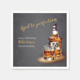 Geburtstags-Whiskey für Männer im Alter von 50 Jah Serviette