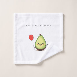 Geburtstags-Wischlappen, Flanell, Avocado-Geburtst Waschlappen