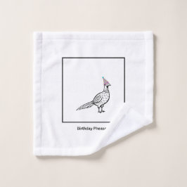 Geburtstags-Wischlappen, Geburtstagsfasan, Vogel Waschlappen