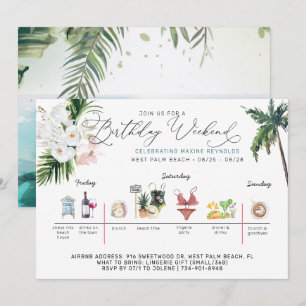 Geburtstags-Wochenend-Itinerary   Palm Beach Einladung
