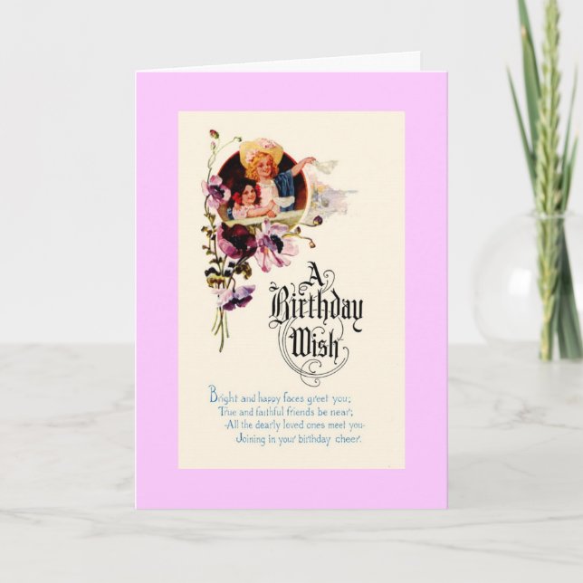 Geburtstags-Wunsch Karte (Vorderseite)