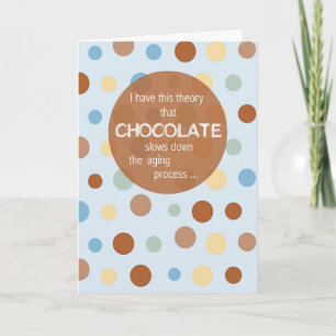 Geburtstagsaltern, Schokolade Spaß Karte