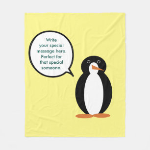 Geburtstagsanzug Sprechende Fr. Pinguin Personalis Fleecedecke