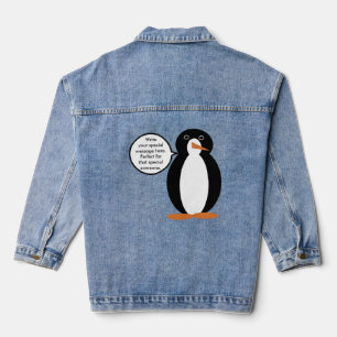 Geburtstagsanzug Sprechende Fr. Pinguin Personalis Jeansjacke