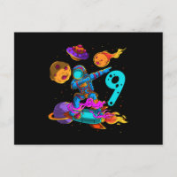 Geburtstagsastronaut im Weltraum 9. Geburtstag