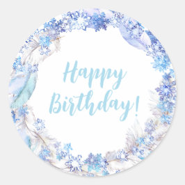 Geburtstagsaufkleber gefroren runder aufkleber