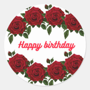 Geburtstagsaufkleber Runder Aufkleber