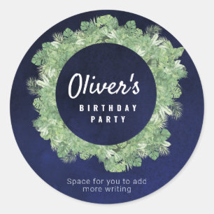 Geburtstagsaufkleber Runder Aufkleber