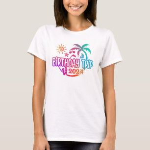 Geburtstagsausflug mit tropischem Thema und Strand T-Shirt
