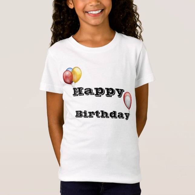 Geburtstagsballon Kids T - Shirt Vorlage (Vorderseite)