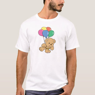 Geburtstagsballonbündel-Teddybär T-Shirt