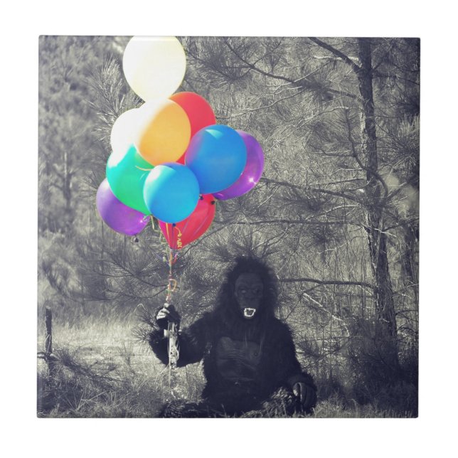 Geburtstagsballons Fliese (Vorderseite)
