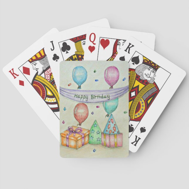 Geburtstagsballons Spielkarten (Rückseite)