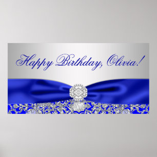 Geburtstagsbanner Royal Blue Poster