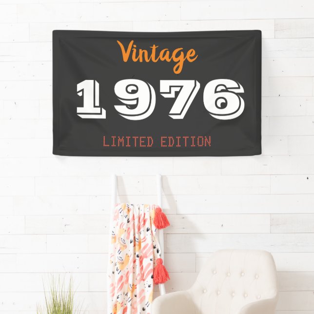 Geburtstagsbanner - Vintag 1976 Limited Banner (Insitu)