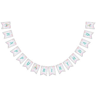 Geburtstagsbanner von Unicorn Wimpelkette