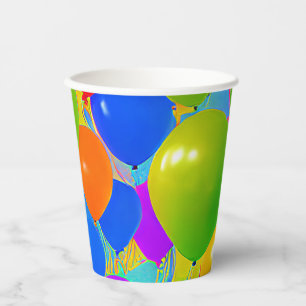 Geburtstagsbecher mit Ballondesign Pappbecher