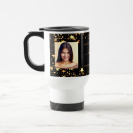 Geburtstagsbeste Freunde, schwarzes Foto Reisebecher