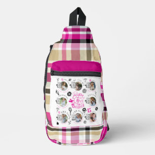 Geburtstagsbilderrahmen für die Tochter Crossbody Bag