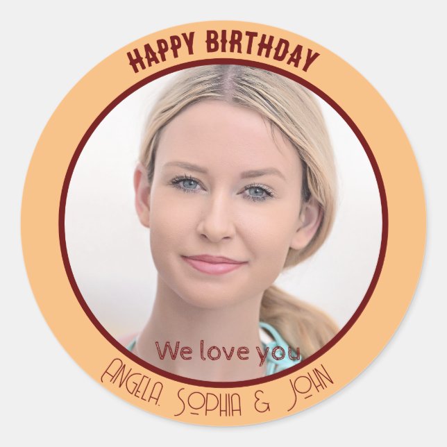 GeburtstagsBliss: Happy Birthday Sticker (Vorderseite)