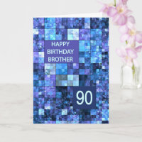 Geburtstagsbruder 90. Blaue Quadrate,