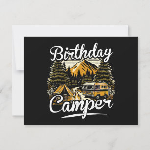 Geburtstagscamper Camping Einladung