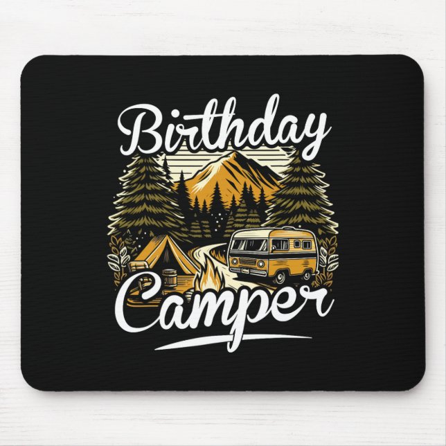 Geburtstagscamper Camping  Mousepad (Vorne)