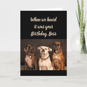 Geburtstagschef Humor von der Gruppe Boxerhund Spa Karte