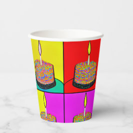 Geburtstagscups mit Cake Design Pappbecher