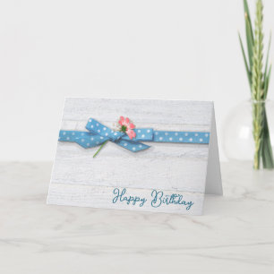 Geburtstagsdämmerung in Polka Dot Ribbon Karte