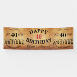 Geburtstagsdesign im Alter von 40 Jahren - Antiqui Banner