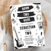 Geburtstagseinladung Born Two Rock Punk Rock Musik