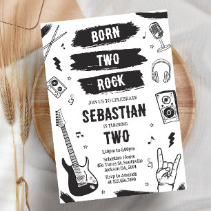 Geburtstagseinladung Born Two Rock Punk Rock Musik Einladung