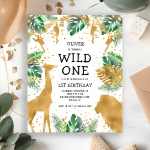 Geburtstagseinladung Budget Wild One Safari 1st