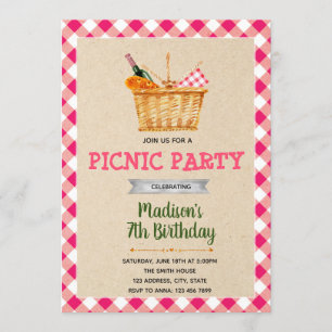 Geburtstagseinladung des Picnic Party Einladung