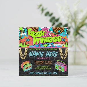 Geburtstagseinladung Fresh Princess 90er Einladung