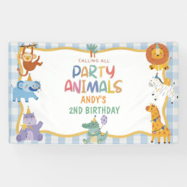 Geburtstagseinladung für alle Party-Tiere Banner