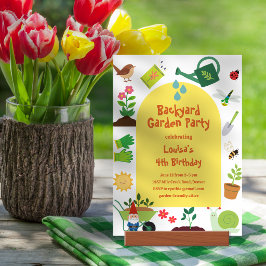 Geburtstagseinladung für eine Gartenparty im Hinte Einladung