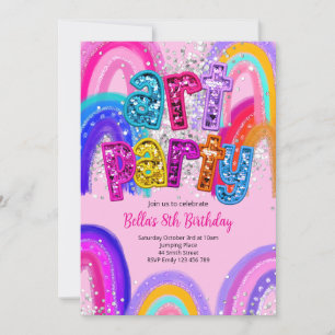 Geburtstagseinladung für eine Messy Art Party Einladung